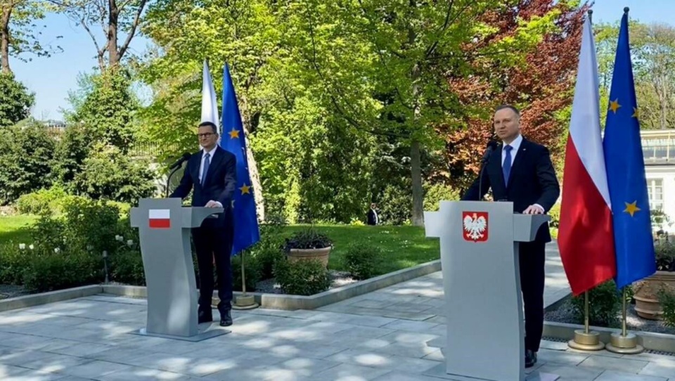 Premier Mateusz Morawiecki i prezydent Andrzej Duda/fot. Kancelaria prezydenta, Twitter