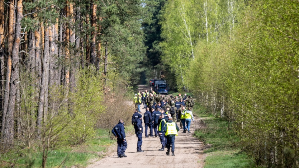 Służby w lesie w Zamościu koło Bydgoszczy/fot. Tytus Żmijewski, PAP