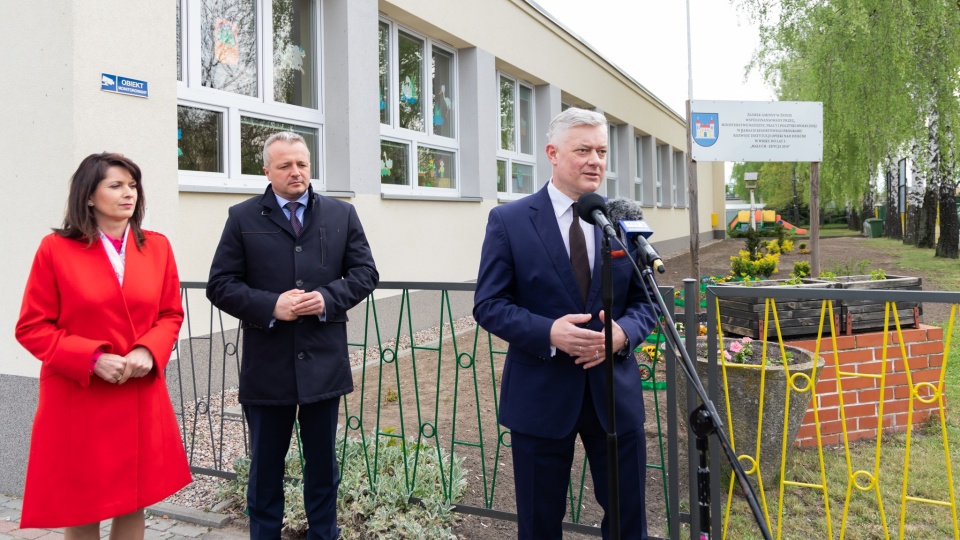 W Żninie przy gminnym żłobku odbyła się konferencja prasowa, podczas której podsumowano program „Maluch plus"/fot. Urząd Wojewódzki Bydgoszcz