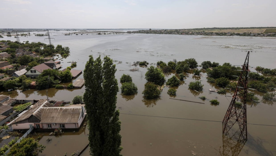 Zalane tereny Chersonia/fot. Mykola Tymchenko/PAP/EPA