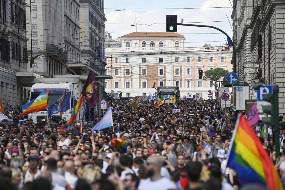 Parada równości w Rzymie/fot. Ricardo Antimani, PAP/EPA