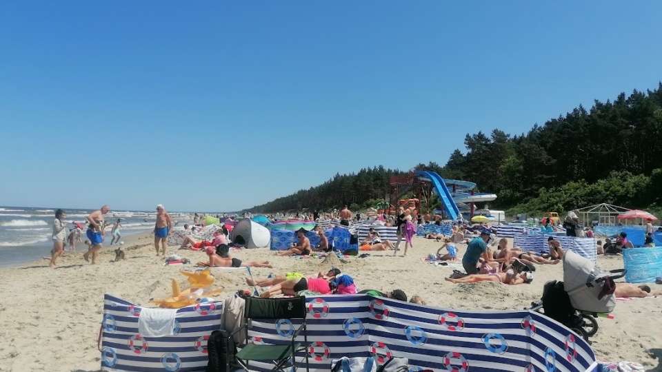 Plaża w Stegnie w długi weekend czerwcowy/fot. mg