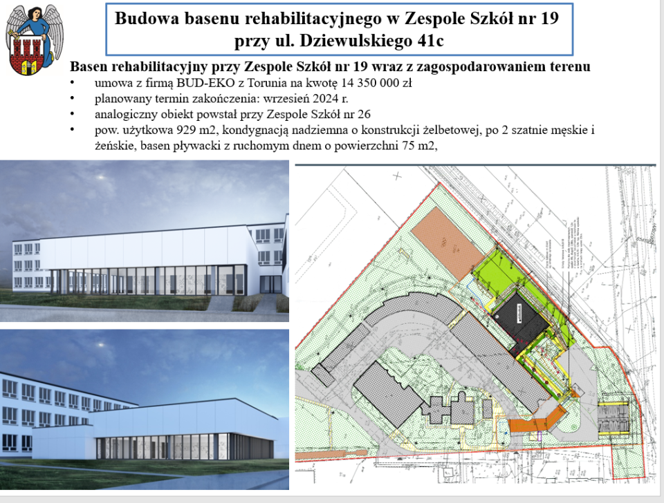 Wizualizacja kompleksu basenów przy ZS nr 19 w Toruniu/mat. Urzędu Miasta Torunia