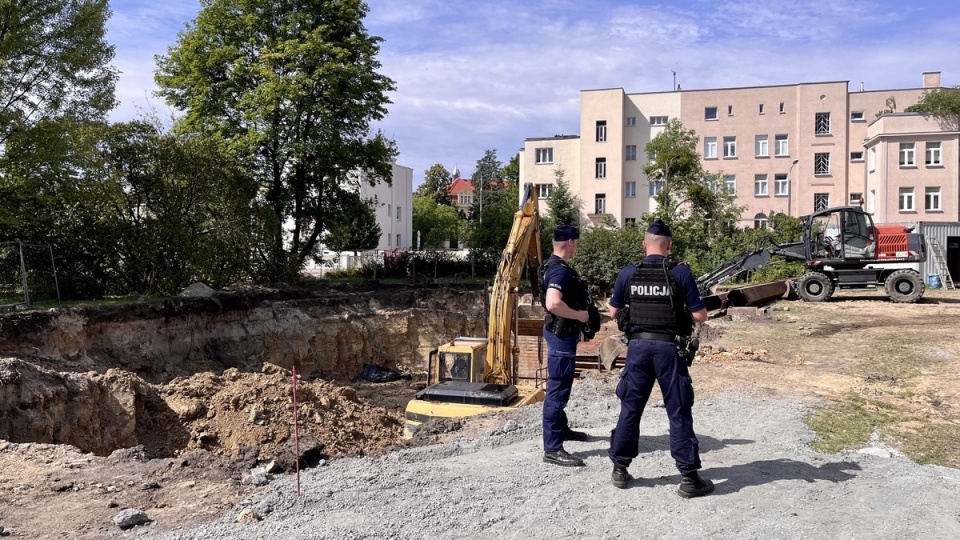 Do tragicznego wypadku doszło w poniedziałek (10 lipca) na placu Weyssenhoffa, gdzie powstaje zbiornik retencyjny/fot. KMP w Bydgoszczy