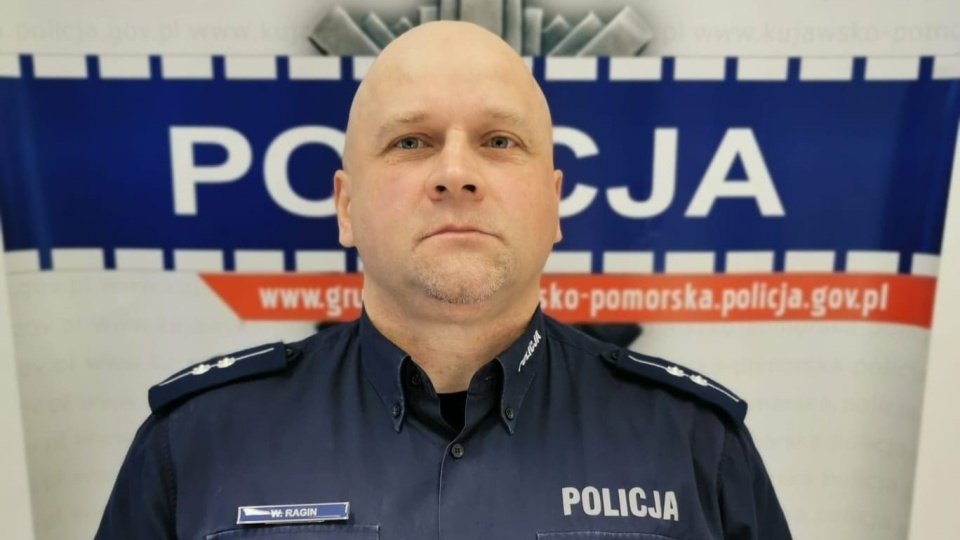 Dzielnicowy st. asp. Wiesław Ragin/fot. Komenda Miejska Policji w Grudziądzu, Facebook