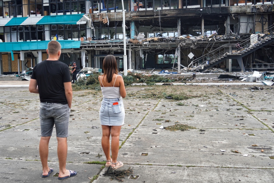 W rosyjskim ostrzale portu Izmaił zniszczono niemal 40 tys. ton zboża/fot. Alena Solomonova, PAP