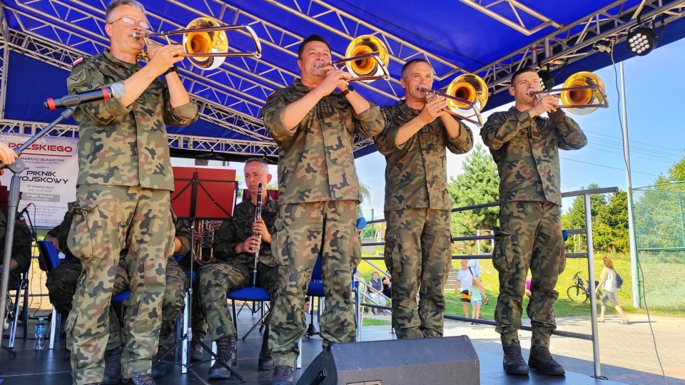 Orkiestra Wojkowa w Bydgoszczy podczas pikniku w Trąbkach Wielkiech/fot. Orkiestra Wojskowa w Bydgoszczy, Facebook