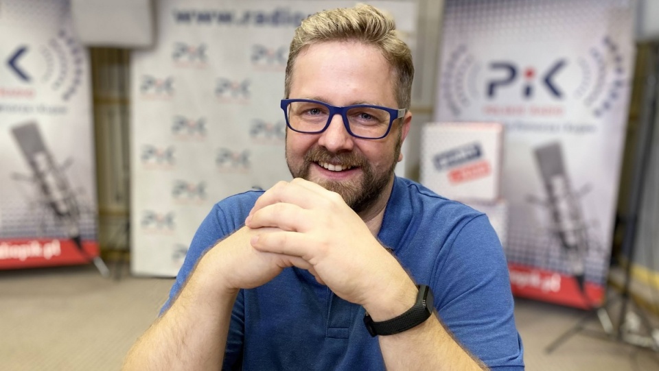 Tenor Tadeusz Szlenkier w Polskim Radiu PiK. Fot. Magda Jasińska/arch. PR PiK