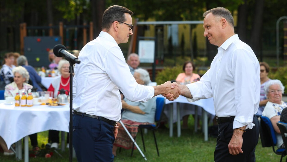 Premier Mateusz Morawiecki i prezydent Andrzej Duda/fot. Rafał Guz, PAP