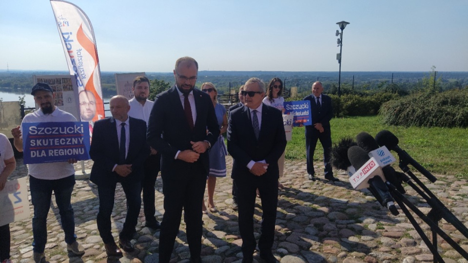 Piotr Gliński i Krzysztof Szczucki ogłosili zmiany dotyczące zamku w Grudziądzu/fot: Marcin Doliński