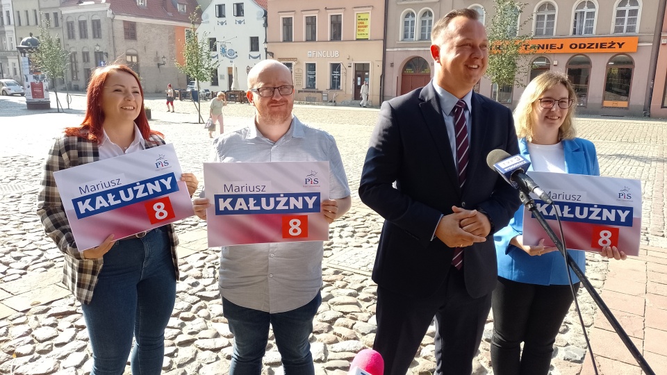 Mariusz Kałużny przedstawił w Toruniu punkty swojej kampanii wyborczej/fot: Michał Zaręba