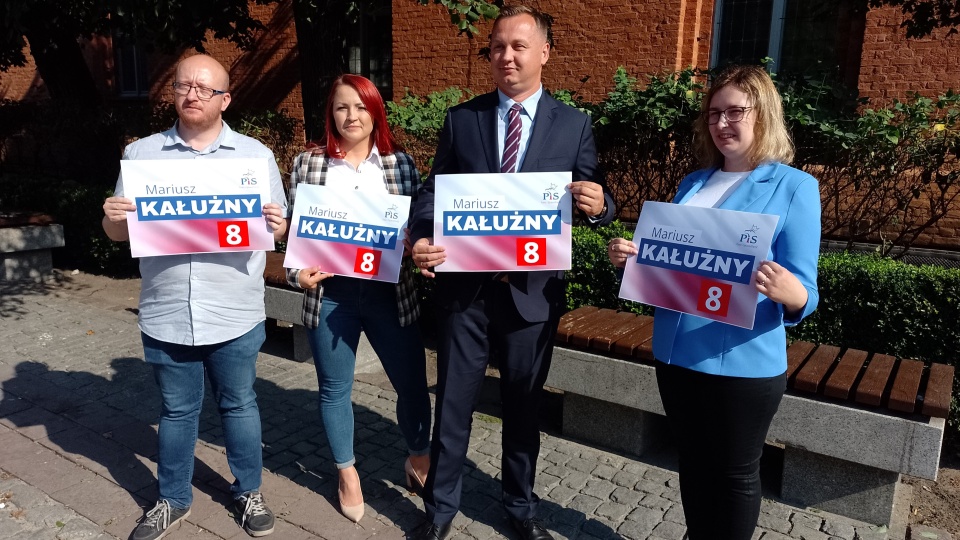 Mariusz Kałużny przedstawił w Toruniu punkty swojej kampanii wyborczej/fot: Michał Zaręba