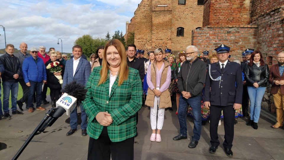 Konferencja minister Anny Gembickiej na Błoniach Nadwiślańskich w Grudziądzu/fot. Marcin Doliński