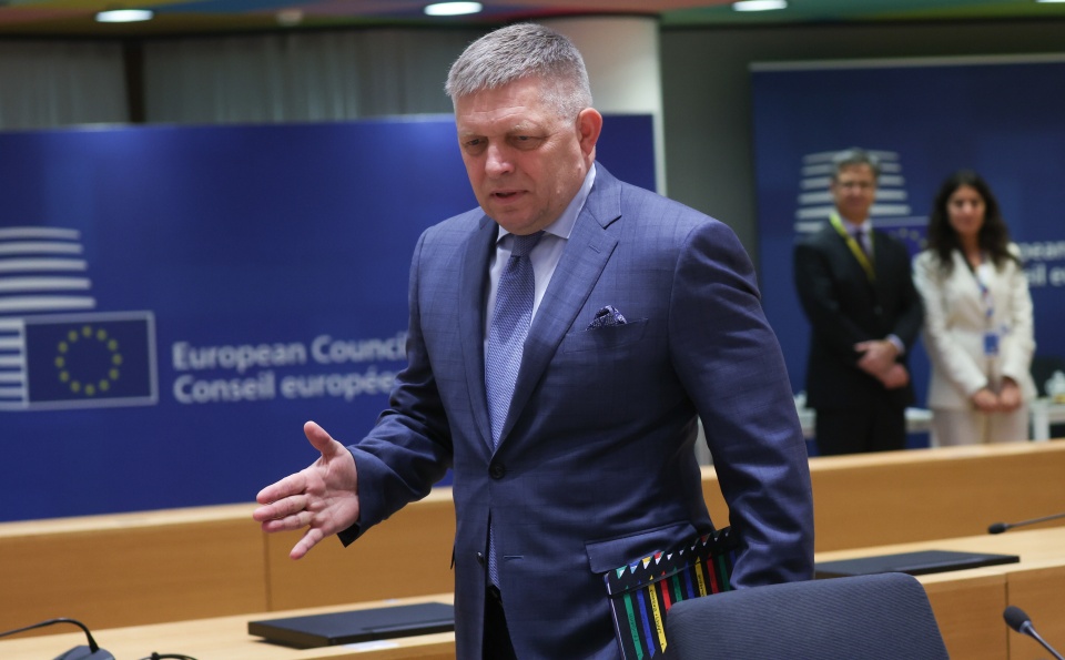 Premier Słowacji Robert Fico/fot. PAP/EPA/OLIVIER HOSLET