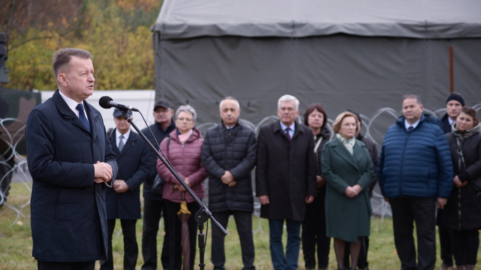 Minister obrony narodowej Mariusz Błaszczak ogłasza utworzenie 8. Dywizji Zmechanizowanej w Nowym Mieście nad Pilicą/fot. Marcin Obara, PAP