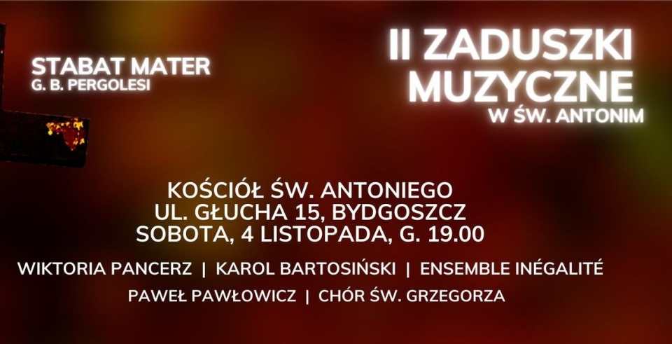 Zaduszki z muzyką dawną i chorałem gregoriańskim odbędą się w kościele p.w. Św. Antoniego z Padwy w Bydgoszczy/fot. materiały organizatorów