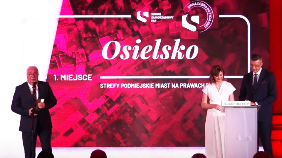 Osielsko na podium rankingu „Gmina Dobra do życia". Na zdjęciu wójt Wojciech Sypniewski/fot. zrzut ekranu/Serwis PAP/You Tube