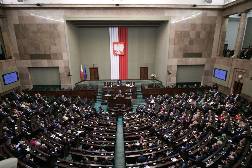 Sala obrad Sejmu w Warszawie/fot. Marcin Obara, PAP