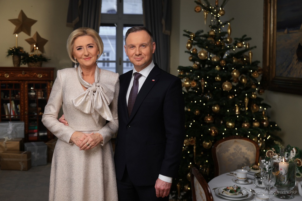 Para Prezydencka złożyła życzenia z okazji Świąt Bożego Narodzenia/fot: prezydent.pl, Grzegorz Jakubowski/KPRP