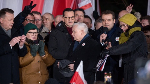 „Protest Wolnych Polaków" w Warszawie/fot. PAP/Marcin Obara