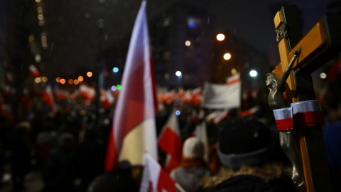 „Protest Wolnych Polaków" w Warszawie/fot. PAP/Przemysław Piątkowski