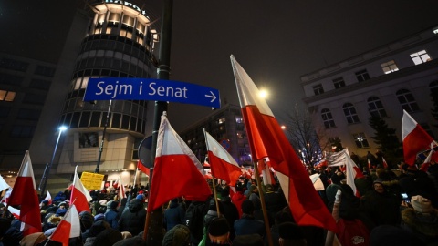 „Protest Wolnych Polaków" w Warszawie/fot. PAP/Przemysław Piątkowski