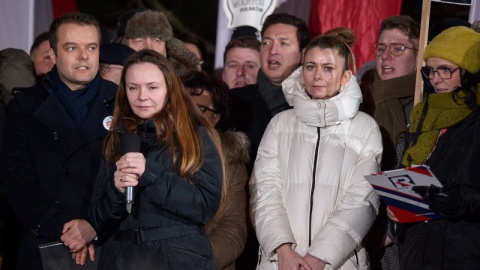 „Protest Wolnych Polaków" w Warszawie/fot. PAP/Marcin Obara