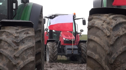 We Włókach pod Bydgoszczą protestowało około 150 rolników. (jw)