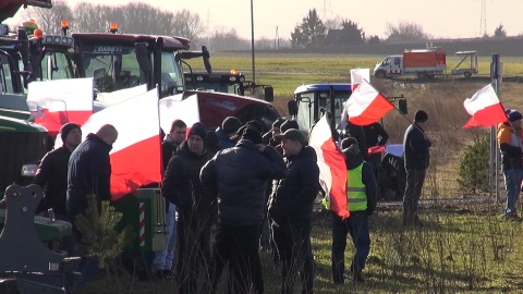 We Włókach pod Bydgoszczą protestowało około 150 rolników. (jw)