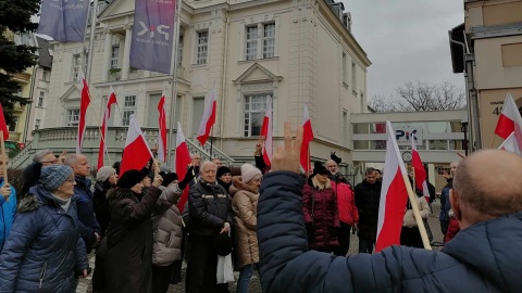 Protest pod siedzibą Polskiego Radia PiK/fot. Monika Siwak