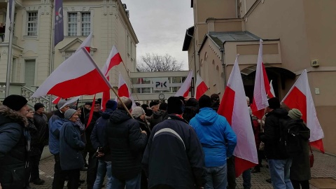 Protest pod siedzibą Polskiego Radia PiK/fot. Monika Siwak