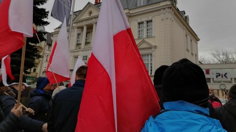 Protest pod siedzibą Polskiego Radia PiK/fot. Monika Siwak
