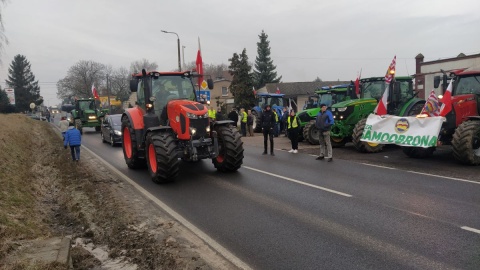 Protest rolników w Łasinie/nadesłane