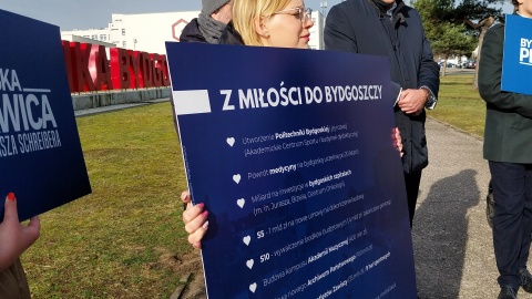 Kandydat na prezydenta Bydgoszczy mówił o swoich zasługach dla miasta/fot. Elżbieta Rupniewska