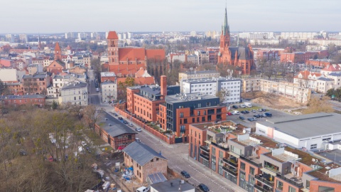 Przy ul. Wola Zamkowa w Toruniu można już zobaczyć odbudowany dom, w którym mieszkała Helena Grossówna/fot. Mikołaj Kuras dla UMWKP