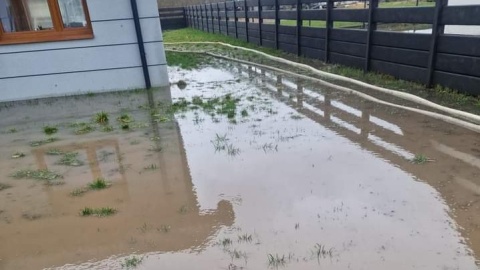 Podtopienia po ulewnych deszczach na Kujawach i Pomorzu/fot. OSP Dobrcz