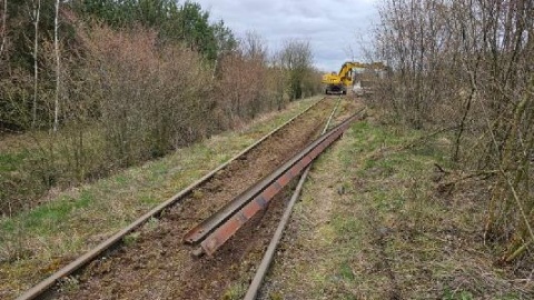 Społecznicy, przedstawiciele władz Mogilna i sami mieszkańcy wyrazili oburzenie postępowaniem PKP SA. Chodzi o linię kolejową nr 239 z Mogilna do Orchowa, która jest rozbierana, pomimo społecznego sprzeciwu/fot. nadesłane