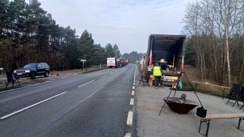 Protesty na DK 10 w Przyłubiu/fot. Maciej Wilkowski