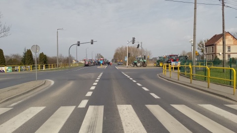 Protestujący w Łysomicach pod Toruniem/fot. Michał Zaręba