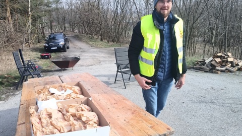 Protest rolników na drodze krajowej nr 10 w Przyłubiu/fot. Maciej Wilkowski