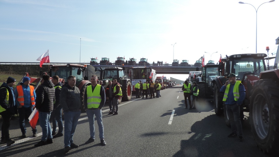 Rolnicy protestujący na A1 w powiecie włocławskim/fot. Marek Ledwosiński, archiwum