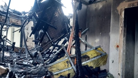 Skutki pożaru w Łochowie/fot. OSP Kruszyn, nadesłane
