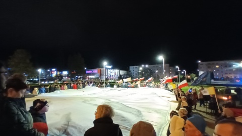 Marsz Pamięci Papieża zakończył się przed Bazyliką pw. św. Wincentego à Paulo w Bydgoszczy/fot. mk