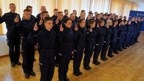 40 nowych kujawsko-pomorskich policjantów 2 kwietnia złożyło ślubowanie/fot. KWP Bydgoszcz