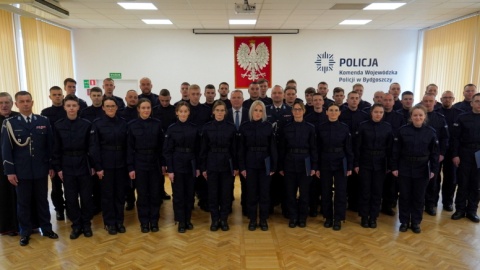 40 nowych kujawsko-pomorskich policjantów 2 kwietnia złożyło ślubowanie/fot. KWP Bydgoszcz