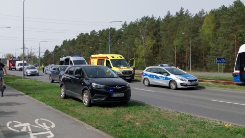 Do wypadku doszło na ul. Akademickiej, między ul. Rejewskiego i Romanowskiej/fot. Elżbieta Rupniewska
