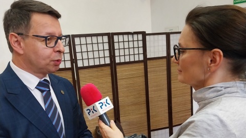 Elżbieta Rupniewska rozmawiała dziś z nowo wybranym rektorem bydgoskiego UKW - prof. Bernardem Mendlikiem/fot. PR PiK