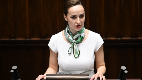 Posłanka Karina Bosak z Konfederacji - w Sejmie debata o przepisach aborcyjnych: komentarze społeczne i polityczne/fot. PAP/Radek Pietruszka