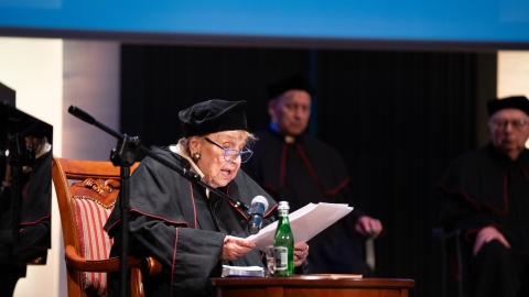 Ceremonia nadania Irenie Poniatowskiej tytułu doktora honoris causa Akademii Muzycznej w Bydgoszczy/fot. fot. K.Szewczyk/J.Narewska, Filharmonia Pomorska, Facebook