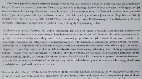 Rodzice przesłali pisma, otrzymane od szkoły i kancelarii prawnej/fot: nadesłane